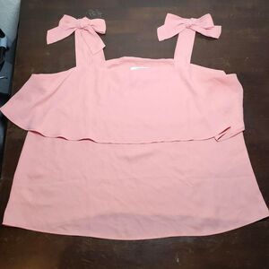 Pink Loft petite blouse with bow detail - SIZE MP
